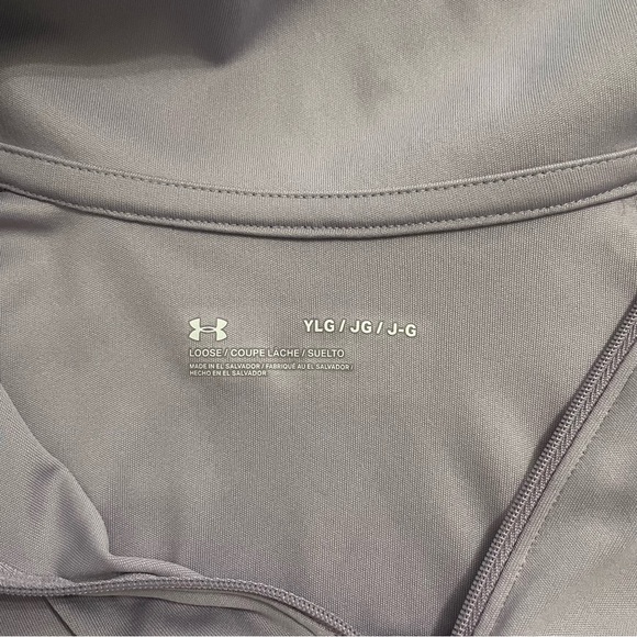 Under Armour  Long Sleeve Loose Lightweight 1/2 Zip Light Purple youth Large - Picture 8 of 10